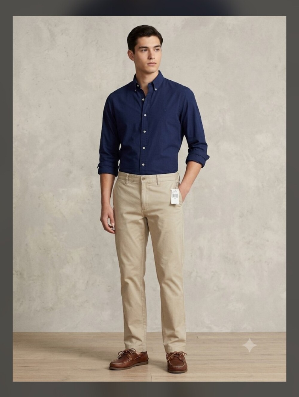 Polo Ralph Lauren Boys Khaki Pants Size 20 (32x32.5) Flat Front NWT